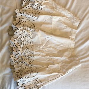 Cream mini skirt